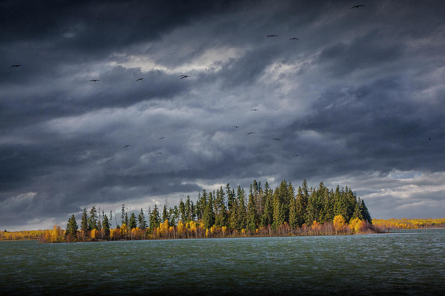 Astotin Lake in Autumn at Elk Island National Park Photograph by Randall Nyhof