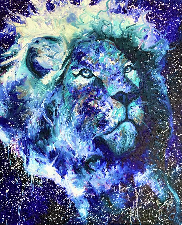 Astral Lion Painting by Chiara Magni
