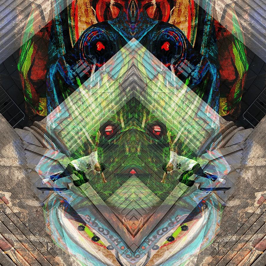 Pareidolia Digital Art - Astral Skater by Peter Ellis Pareidolia Digital Art - Astral Skater by Peter Ellis