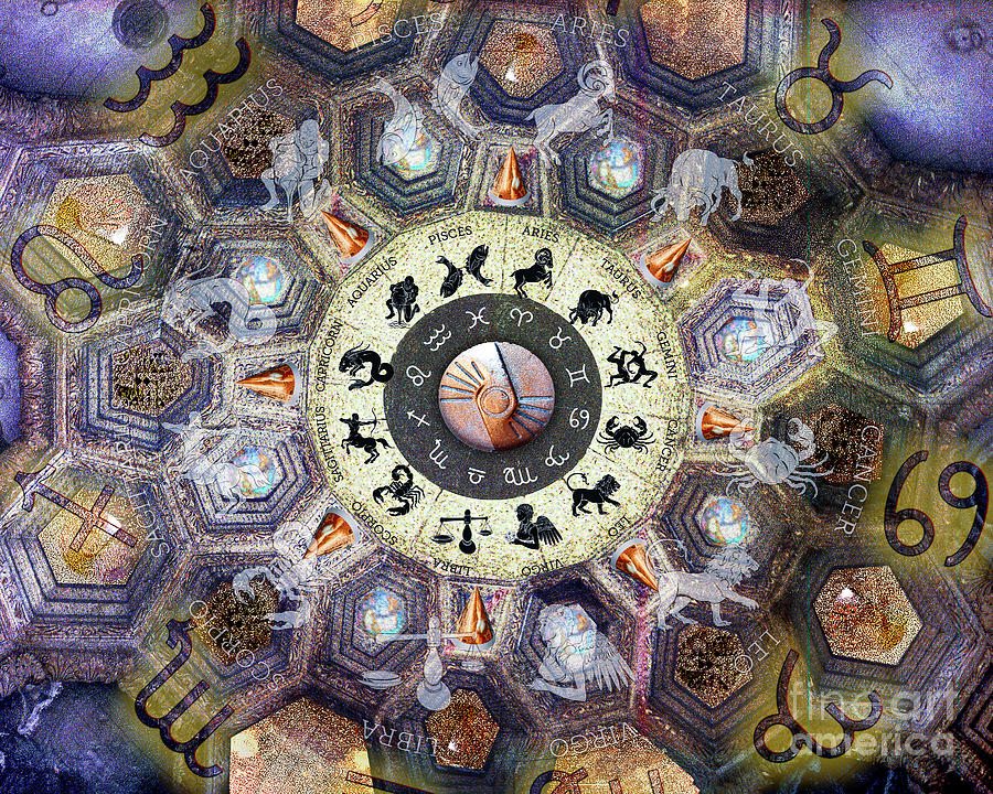 Chart Digital Art - Astrologers Ceiling by Anthony Ellis