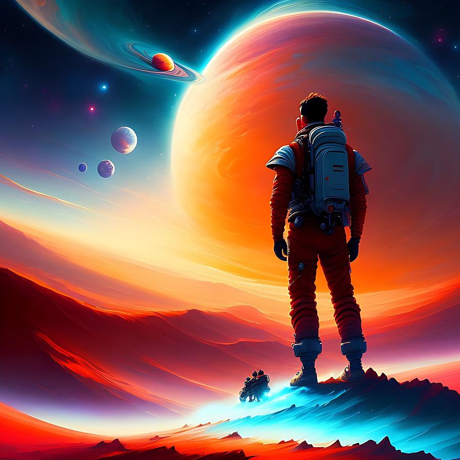 Astronaut Digital Art by Owngalaxy - Fine Art America