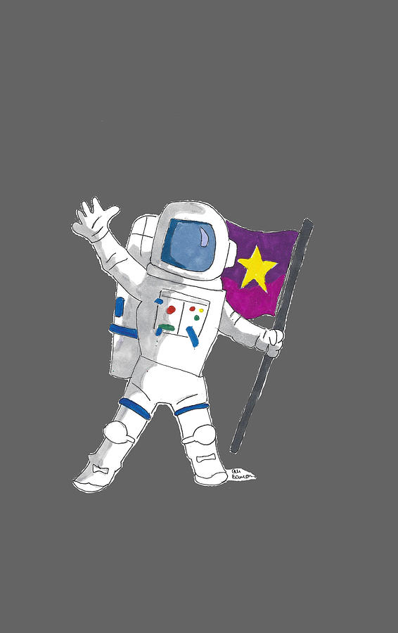 Astronaut Drawing by Ali Baucom
