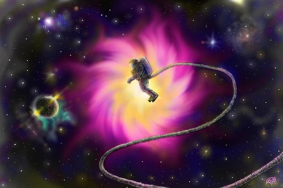 Astronaut Discovers AI Digital Art by David Shuman - Fine Art America