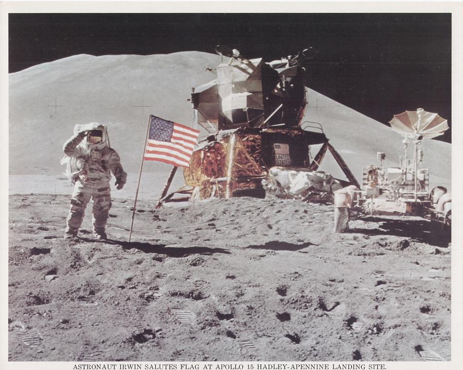 Astronaut Erwin Salutes Photograph