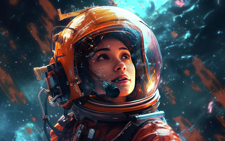 Astronaut Girl Digital Art by Vlastimil Sestak - Fine Art America