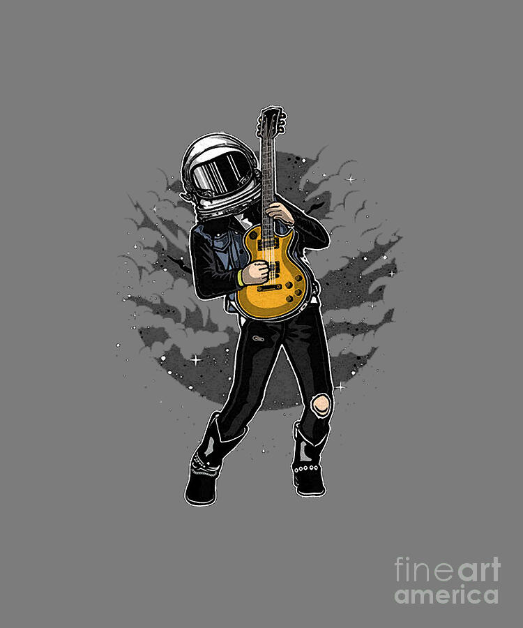 Astronaut Guitarist Digital Art by Arkitekta Art - Fine Art America