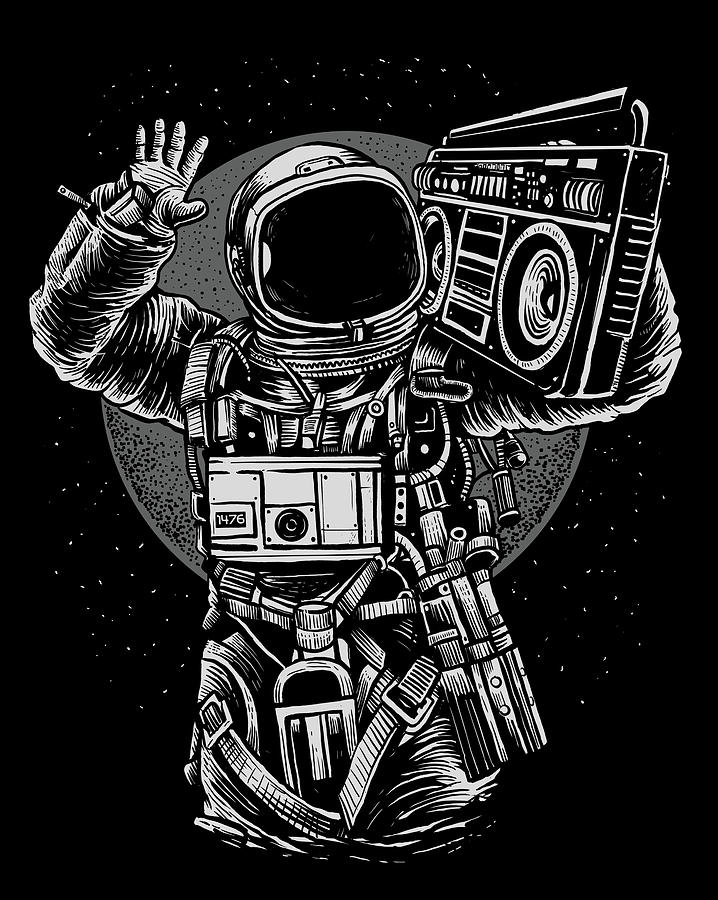 Astronaut music lover Digital Art by Long Shot