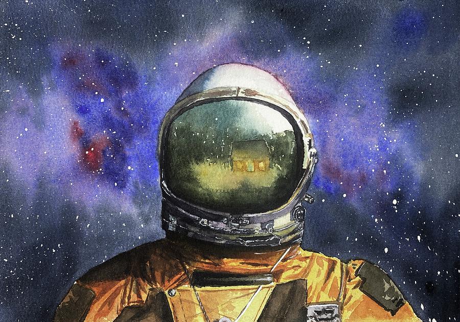astronaut mural