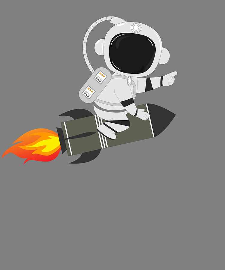 Astronaut Rocket to the Moon Digital Art by Stacy McCafferty - Fine Art ...