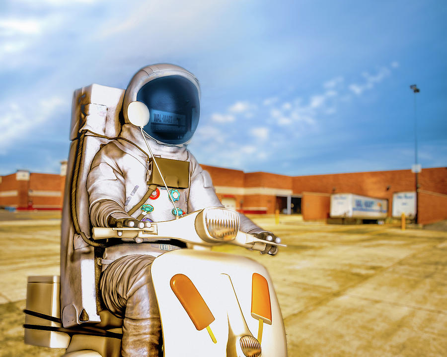 Sunset Photograph - Astronaut Selling Creamsicles by Bob Orsillo