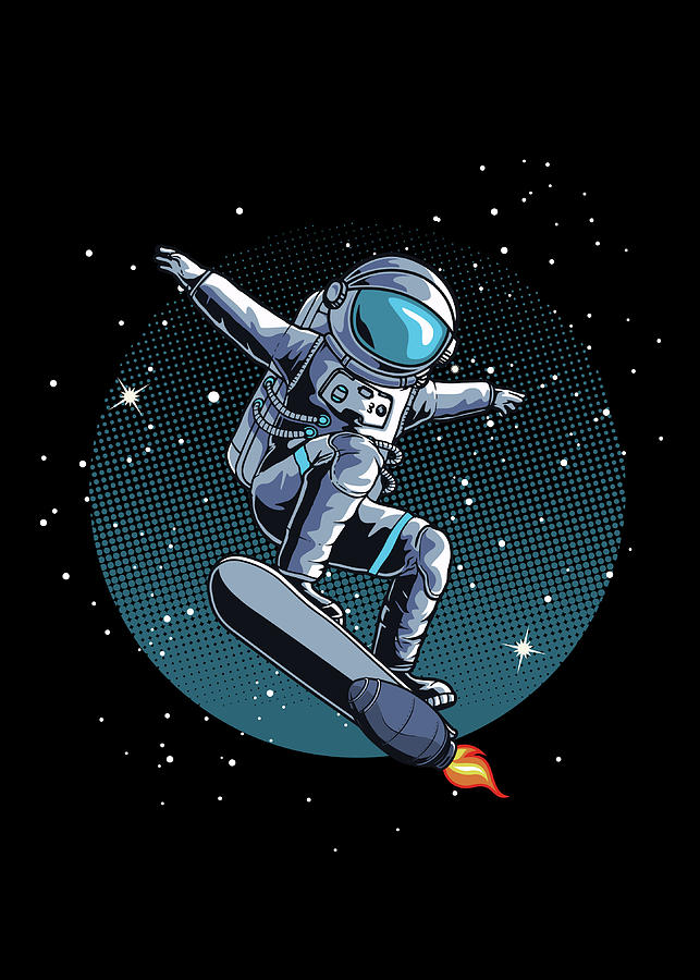 Astronaut Skater Digital Art by Tom Cage - Fine Art America