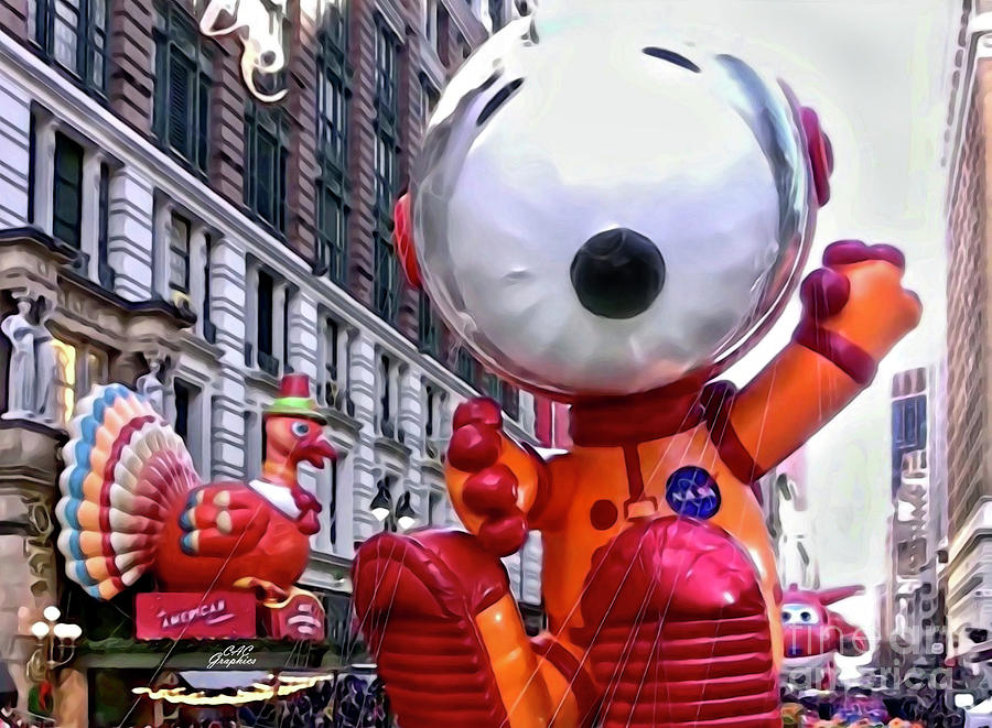 Astronaut Snoopy Macys Thanksgiving 2 Digital Art by CAC Graphics