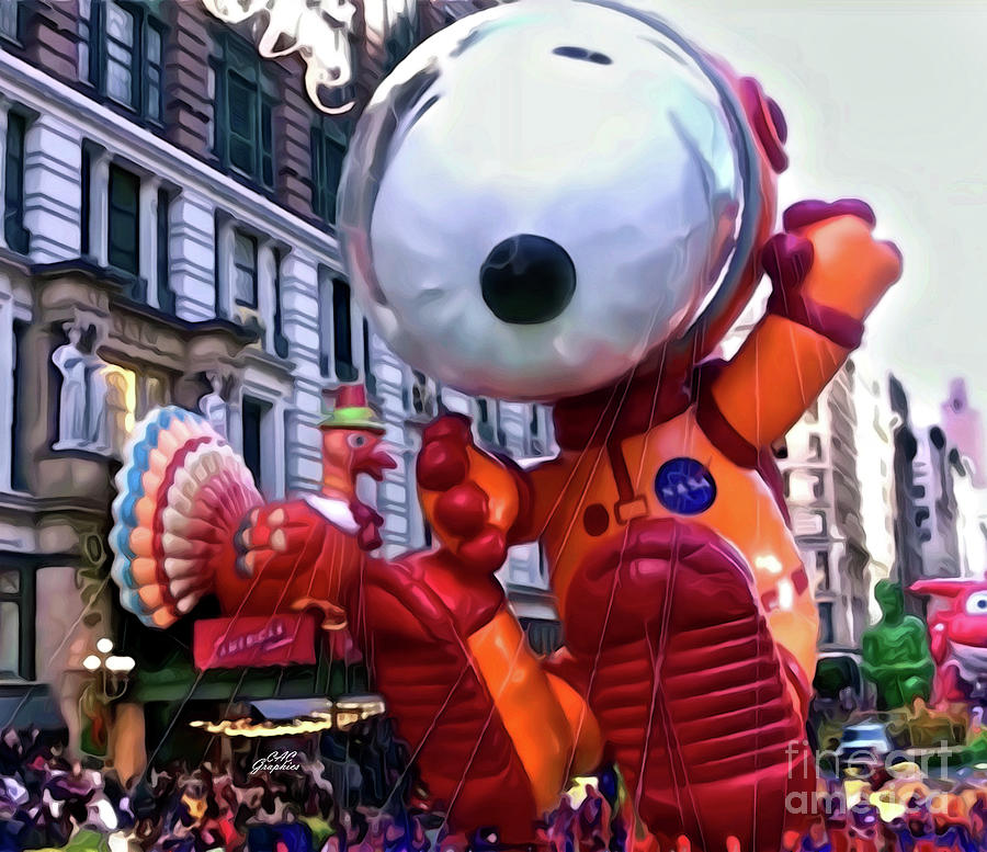 Astronaut Snoopy Macys Thanksgiving 3 Digital Art by CAC Graphics