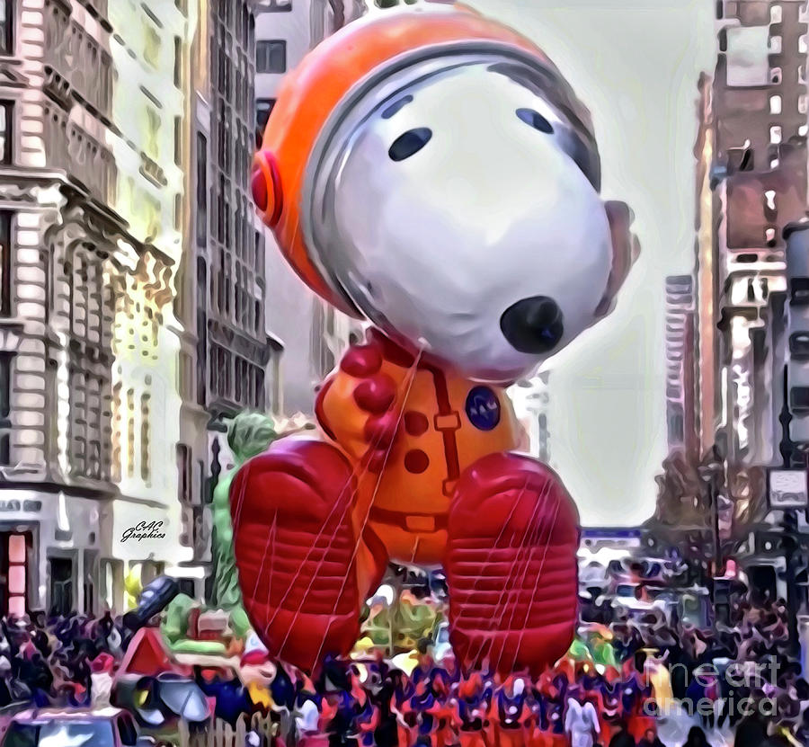Astronaut Snoopy Macys Thanksgiving  Digital Art by CAC Graphics
