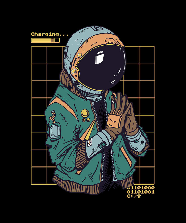 Astronaut Suit Cyber Punk Digital Art By Lisa O'brien 