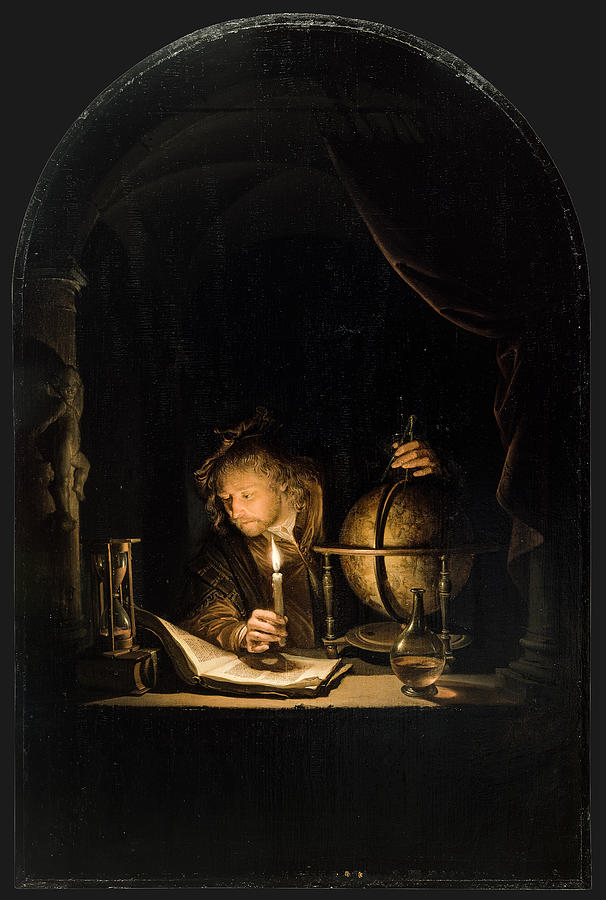 Astronomer by Candlelight by Gerrit Dou Painting by Orca Art Gallery ...