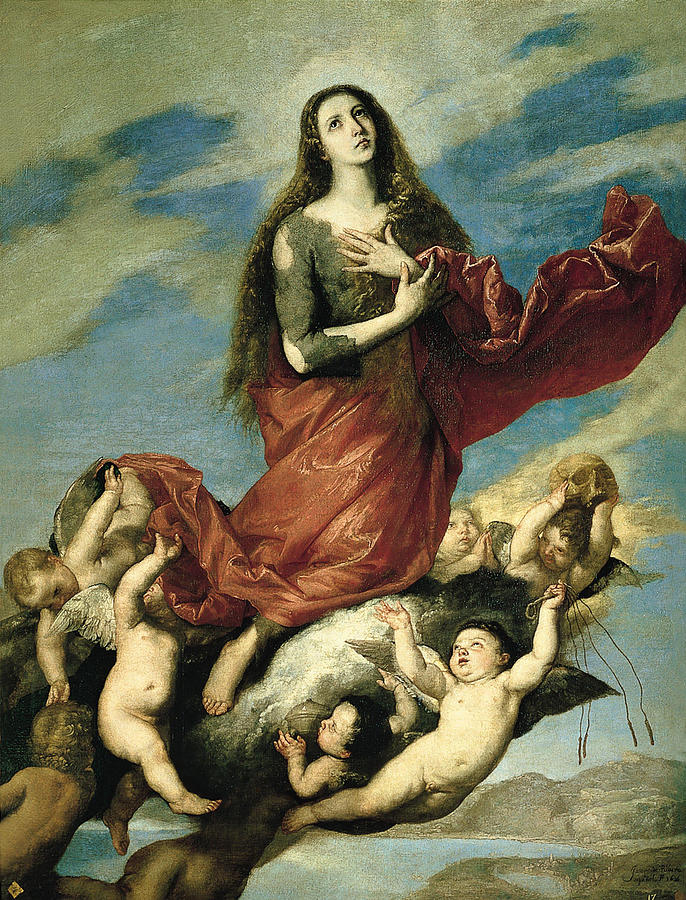 Jusepe De Ribera Painting - Asunci  n de la Magdalena  by Jusepe de Ribera