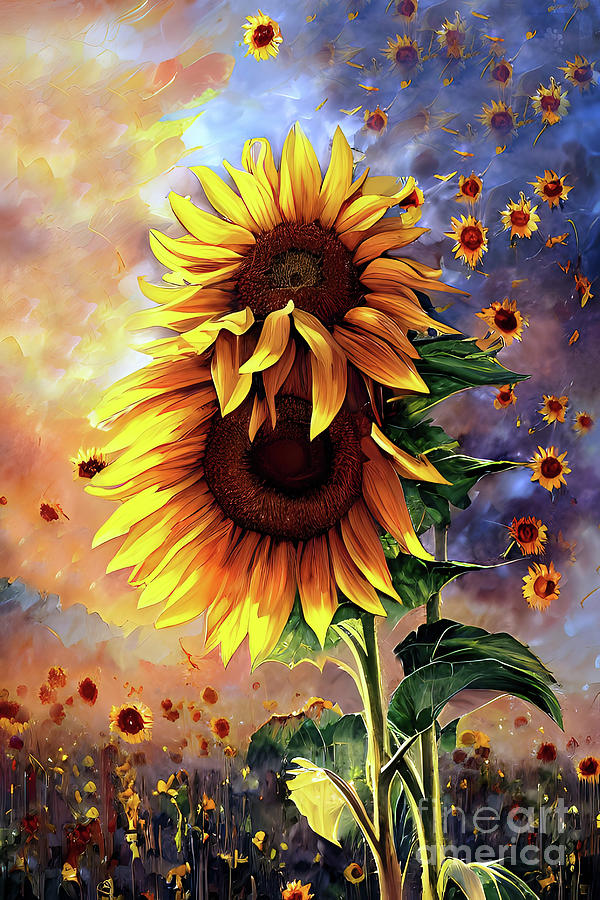  A Sunflower Hug Digital Art by Elaine Manley