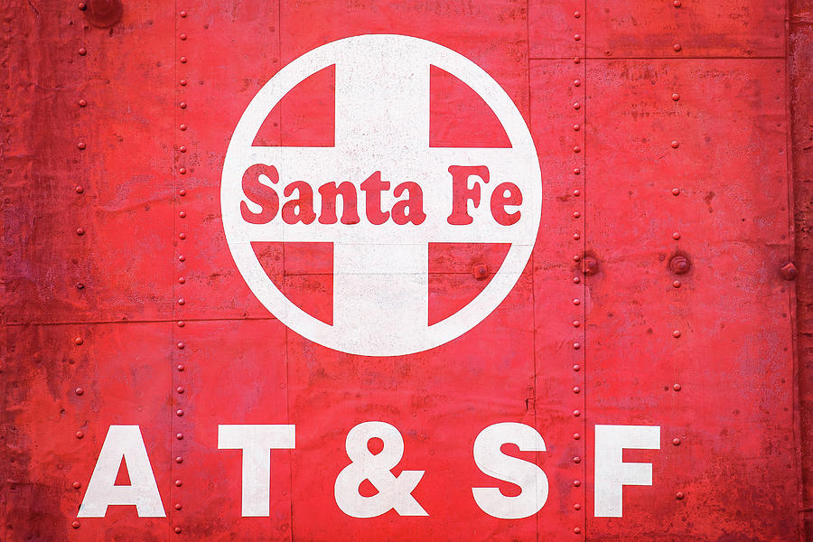 AT and SF Santa Fe Sign Photograph by Steven Bateson
