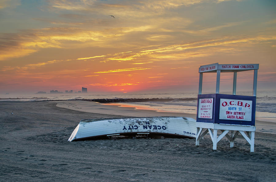 At Dawn - Ocean City new Jersey Photograph by Bill Cannon