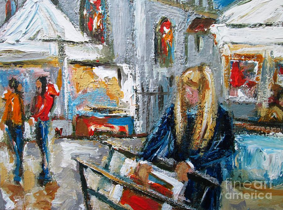 Painting Of ...at Galway Market 2019  Painting by Mary Cahalan Lee - aka PIXI