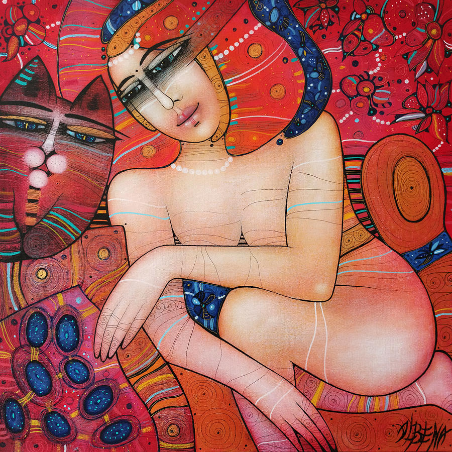 Nude Painting - At home by Albena Vatcheva