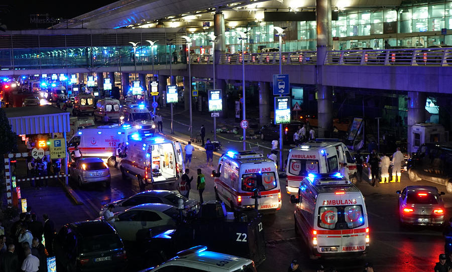 At Least 10 Killed In Suicide Bomb Attack On Ataturk International Airport In Istanbul Photograph by Getty Images At Least 10 Killed In Suicide Bomb Attack On Ataturk International Airport In Istanbul Photograph by Getty Images