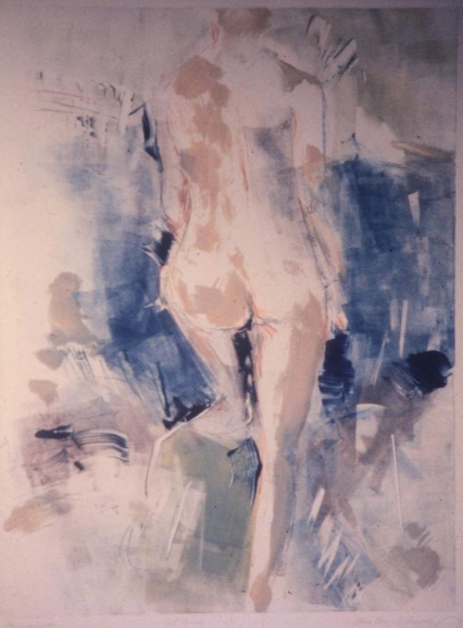 Nude Mixed Media - At Once by June Long-Schuman