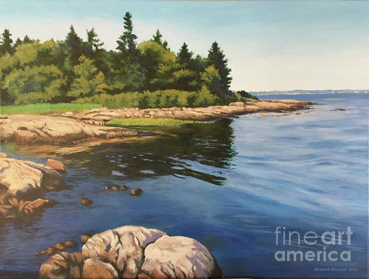 At Reid State Park Painting by Arlene Kelley - Fine Art America