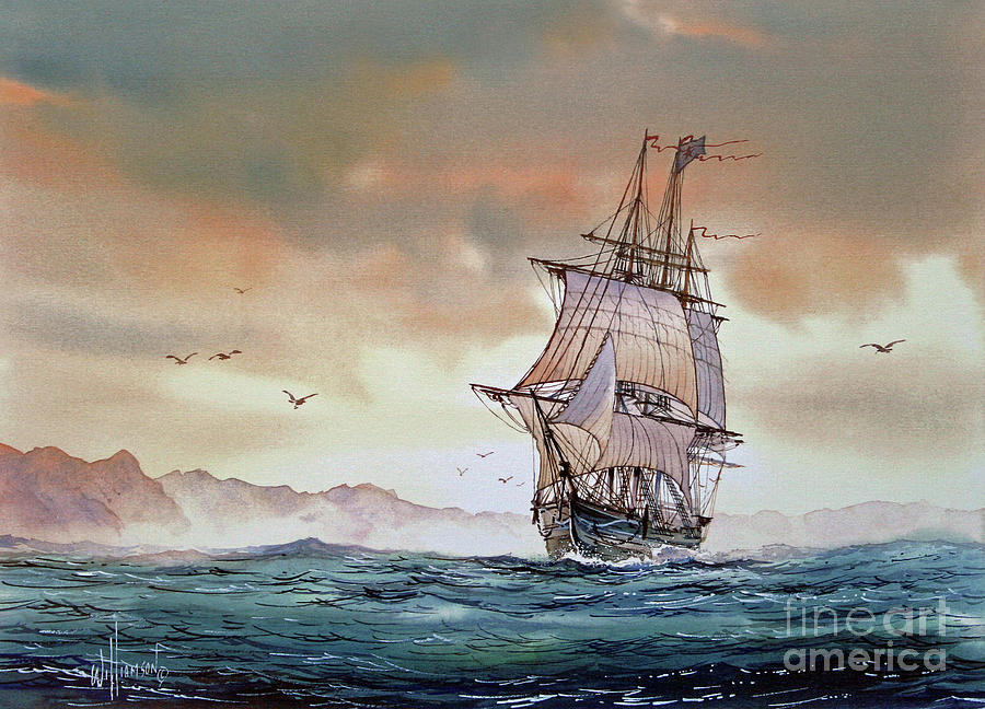 At Sea Painting by James Williamson