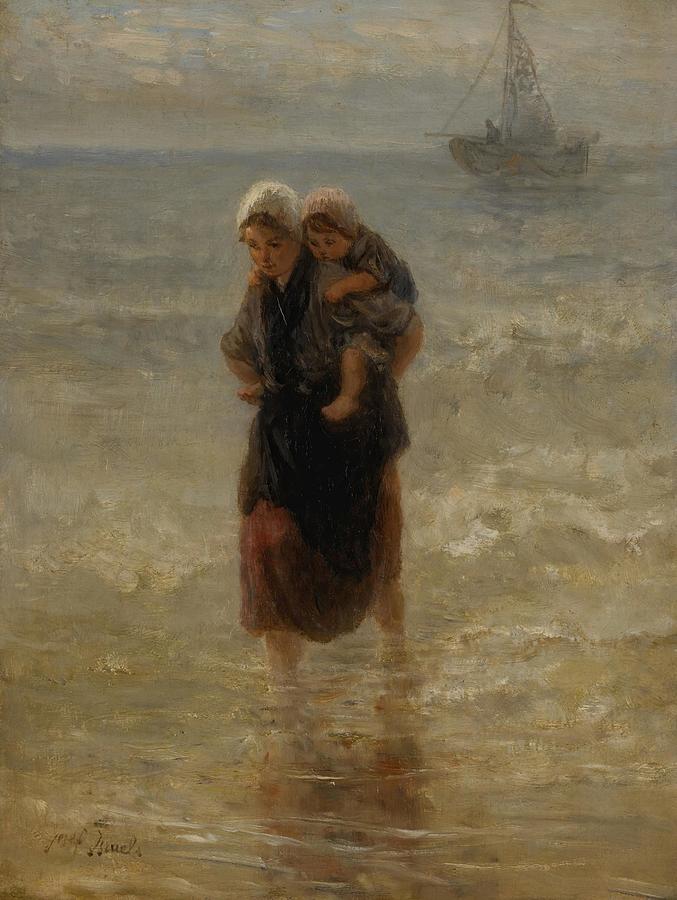 At sea Painting by Jozef Israels Dutch - Fine Art America