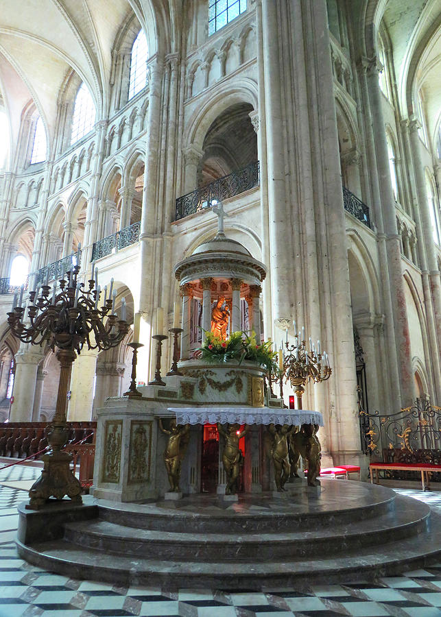 At The Alter In Noyon Cathedral Photograph