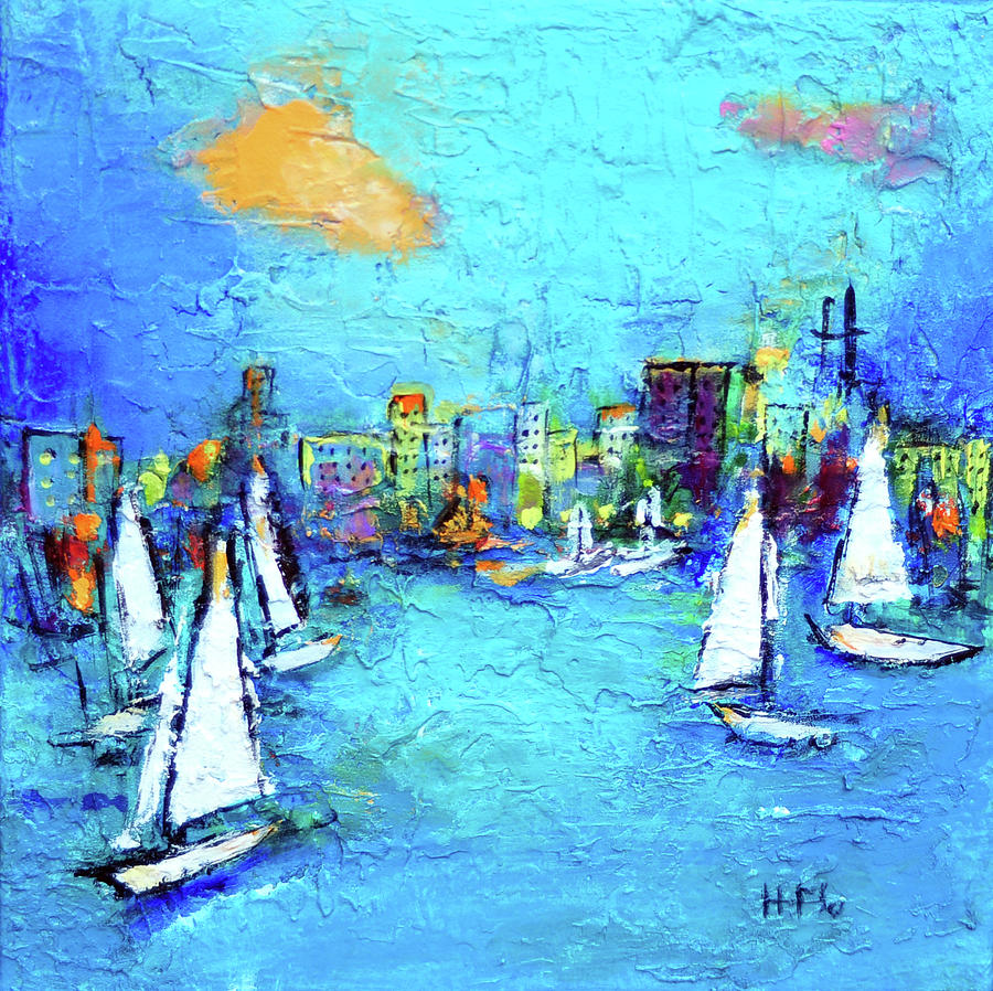 At the Bay Painting by Haleh Mahbod