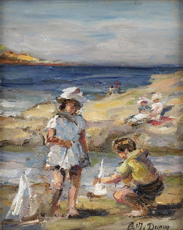 At The Beach Art Drawing By Paul Michel Dupuy French - Fine Art America