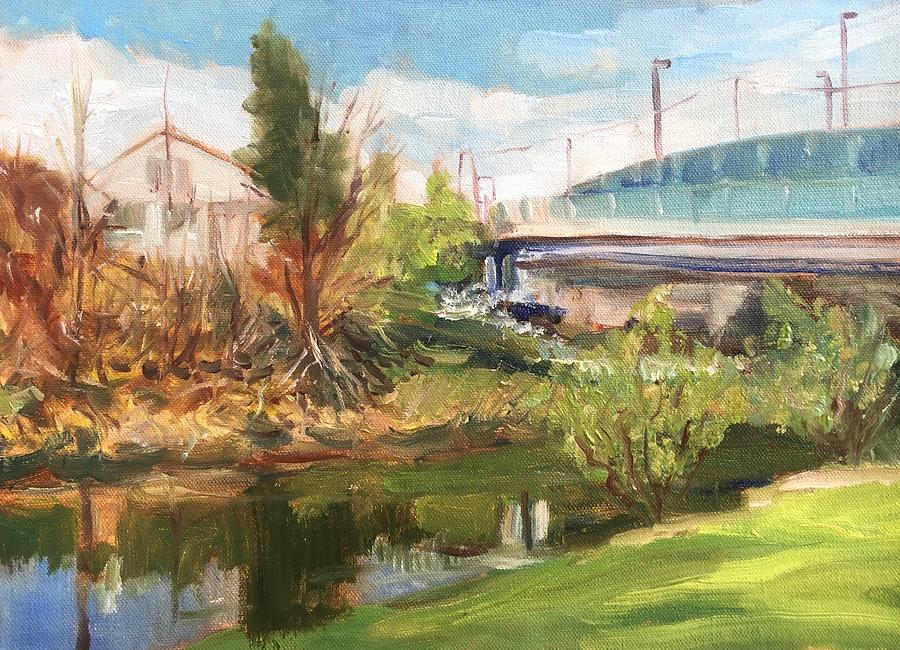 Impressionism Painting - At the bridge by Svetislav Meandzija