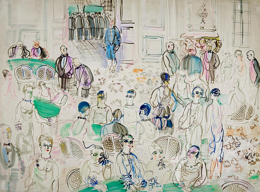 At the Casino Painting by Raoul Dufy