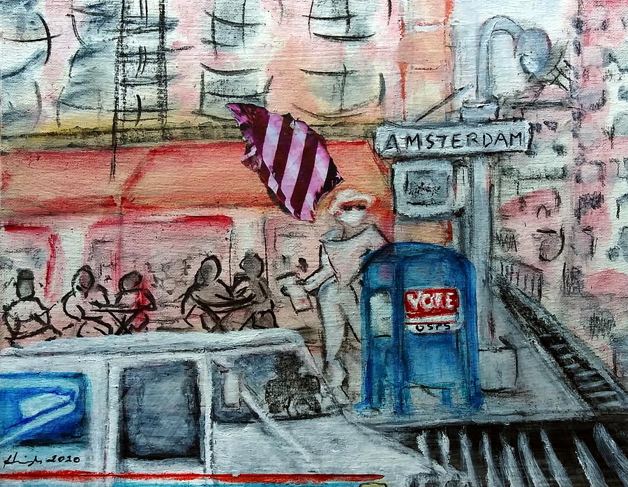 Vote Mixed Media - At the Corner by Rene Hinds