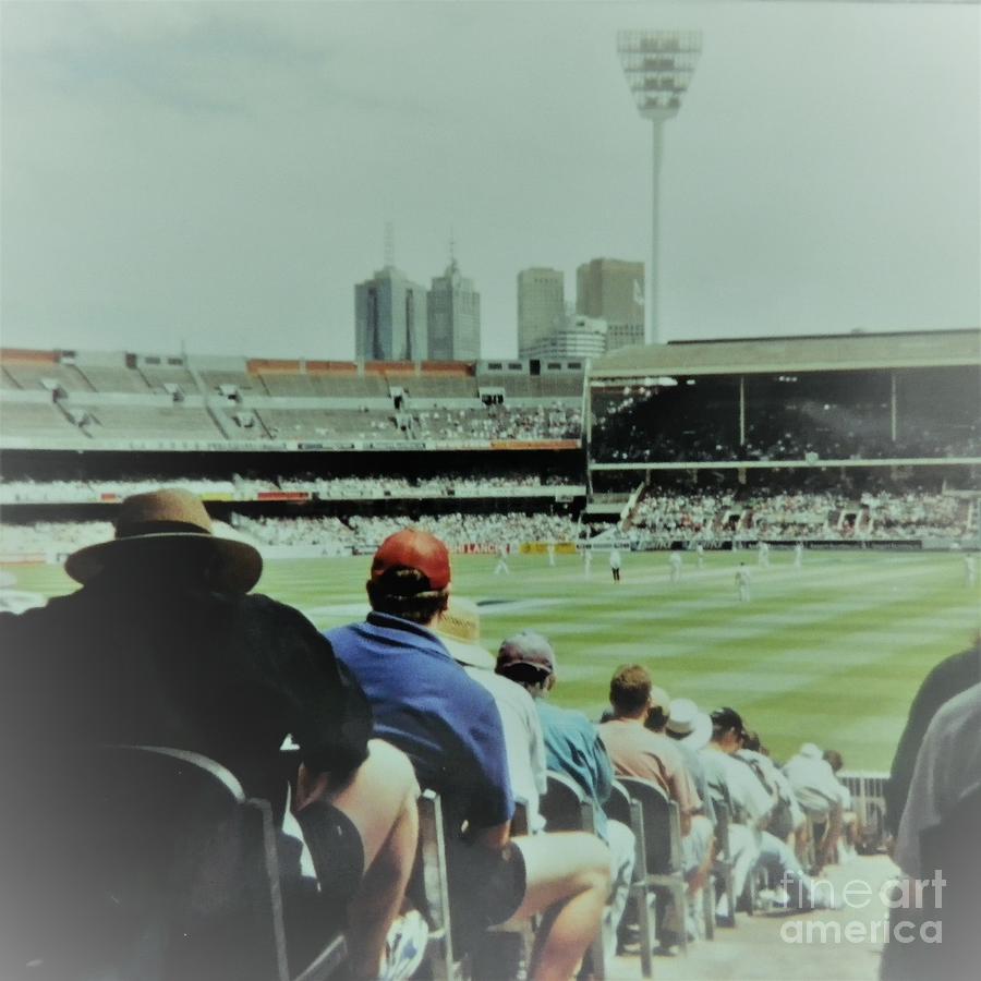 At the Cricket 1997  Melbourne Australia Photograph by Julie Grimshaw