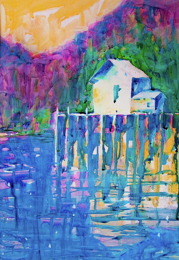 At the Dock of the Bay Painting by Lee Beuther