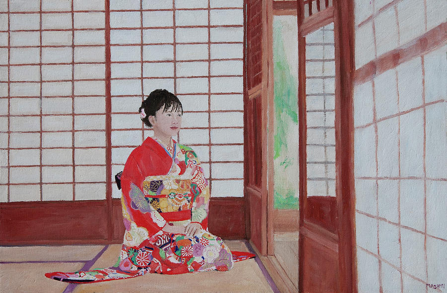 At The Door Painting by Masami IIDA