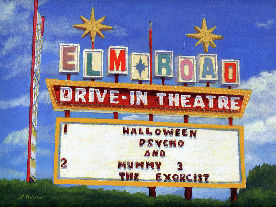 Movie Painting - At the Drive- In by Lynne Reichhart