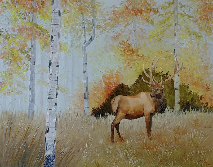 At the Edge of the Aspen Painting by Connie Rish