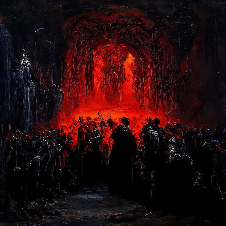 At the Gates of Hell, 05 Painting by AM FineArtPrints