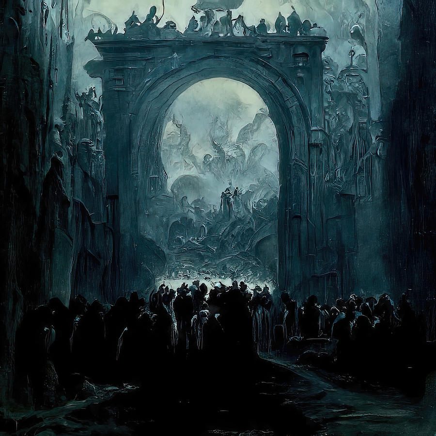 At the Gates of Hell, 09 Painting by AM FineArtPrints