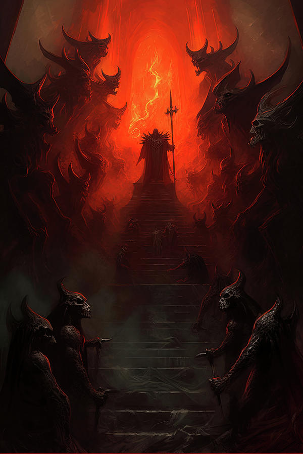 At the Gates of Hell, 13 Painting by AM FineArtPrints - Fine Art America