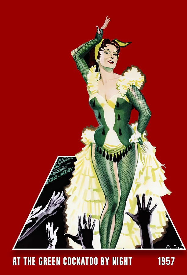 At the Green Cockatoo By Night, 1957, 3d movie poster Mixed Media by Movie World Posters