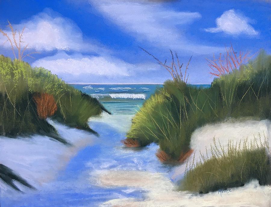 At the Gulf Pastel by Michele Turney