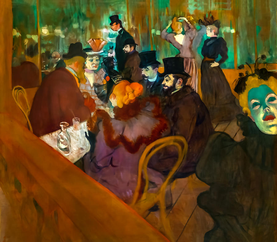 At The Moulin Rouge by Henri de Toulouse Lautrec Photograph by Carlos Diaz