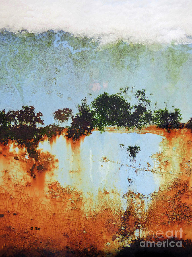 At the Oasis Mixed Media by Sharon Williams Eng