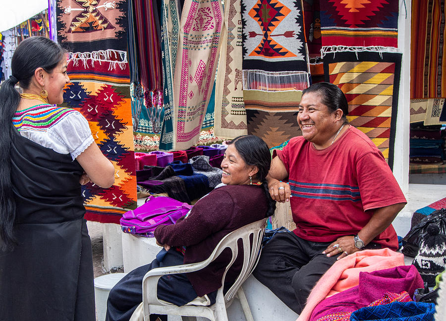 At the Otavalo Market Photograph by L Bosco
